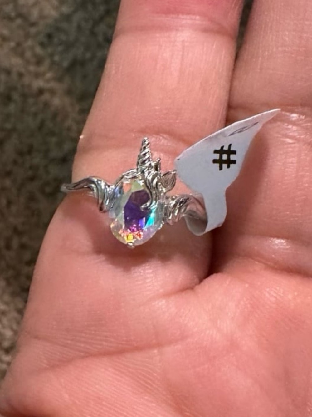 Fragrant Jewels Sterling Silver Unicorn Ring size 8